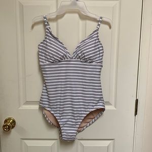 NWT One Piece Medium Navy & White One Piece